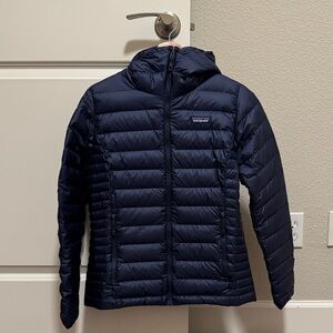 Patagonia Navy Down Jacket with Hood